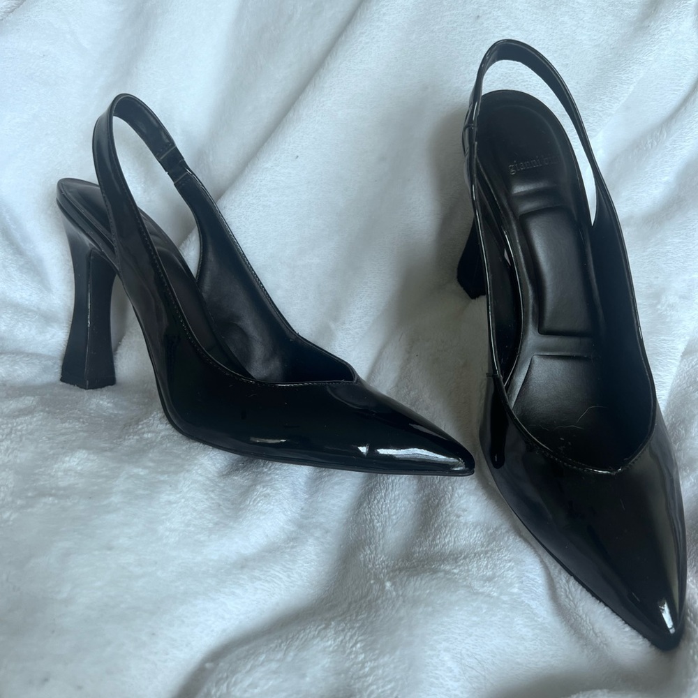Gianni Bini Stiletto Patent Leather Heel Slingbacks